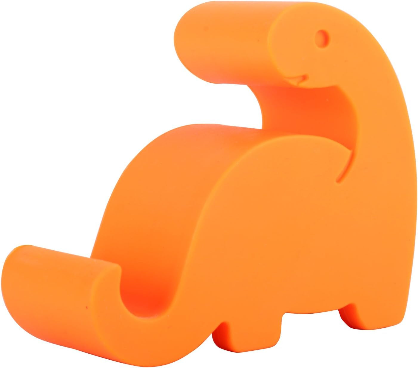 Plinrise Animal Desk Phone Stand, Update Dinosaur Silicone Office Phone Holder, Creative Phone Tablet Stand Mounts, Size:1.3" X 3.0" X 2.7" (Orange)