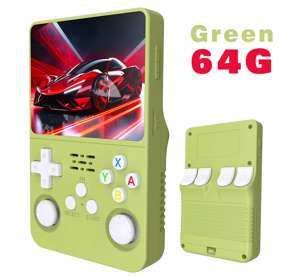 Open Source R36S R36H Video Game Console Linux System 3.5Inch IPS Screen Orange Portable Pocket Video Player 64G R36S MAX