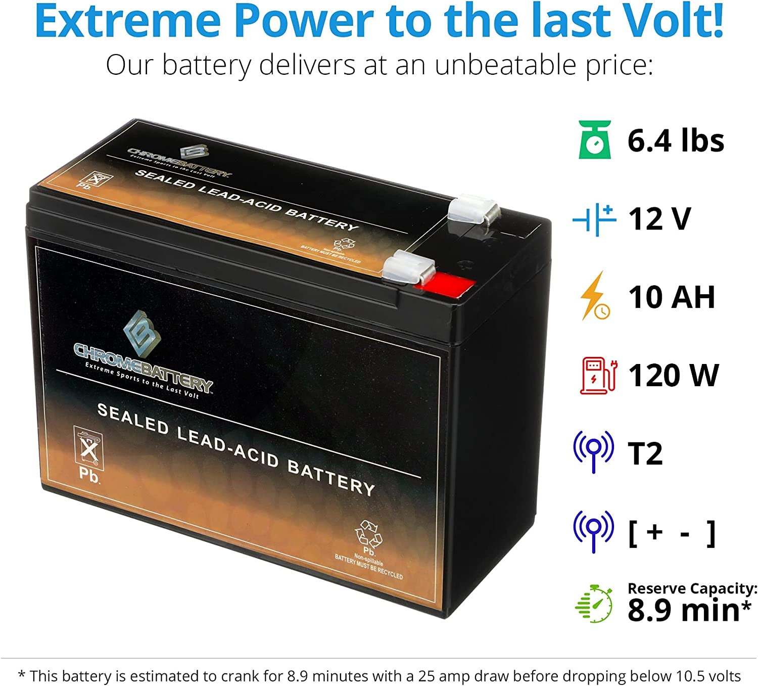 Rechargeable - 12V 10AH SLA Battery - for Electric Scooter Schwinn S180/Mongoose